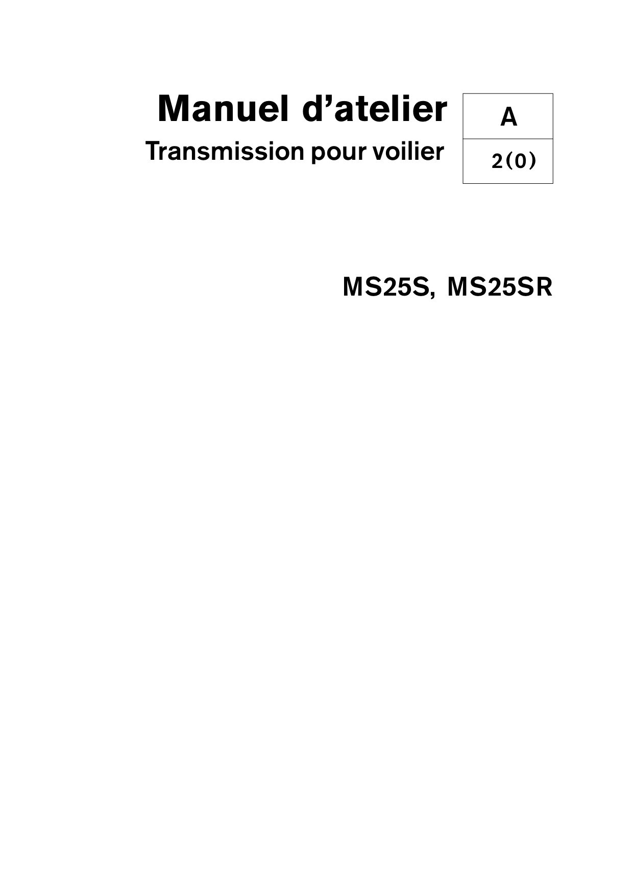 VOLVO PENTA EMBASE MS25S.MS25SR